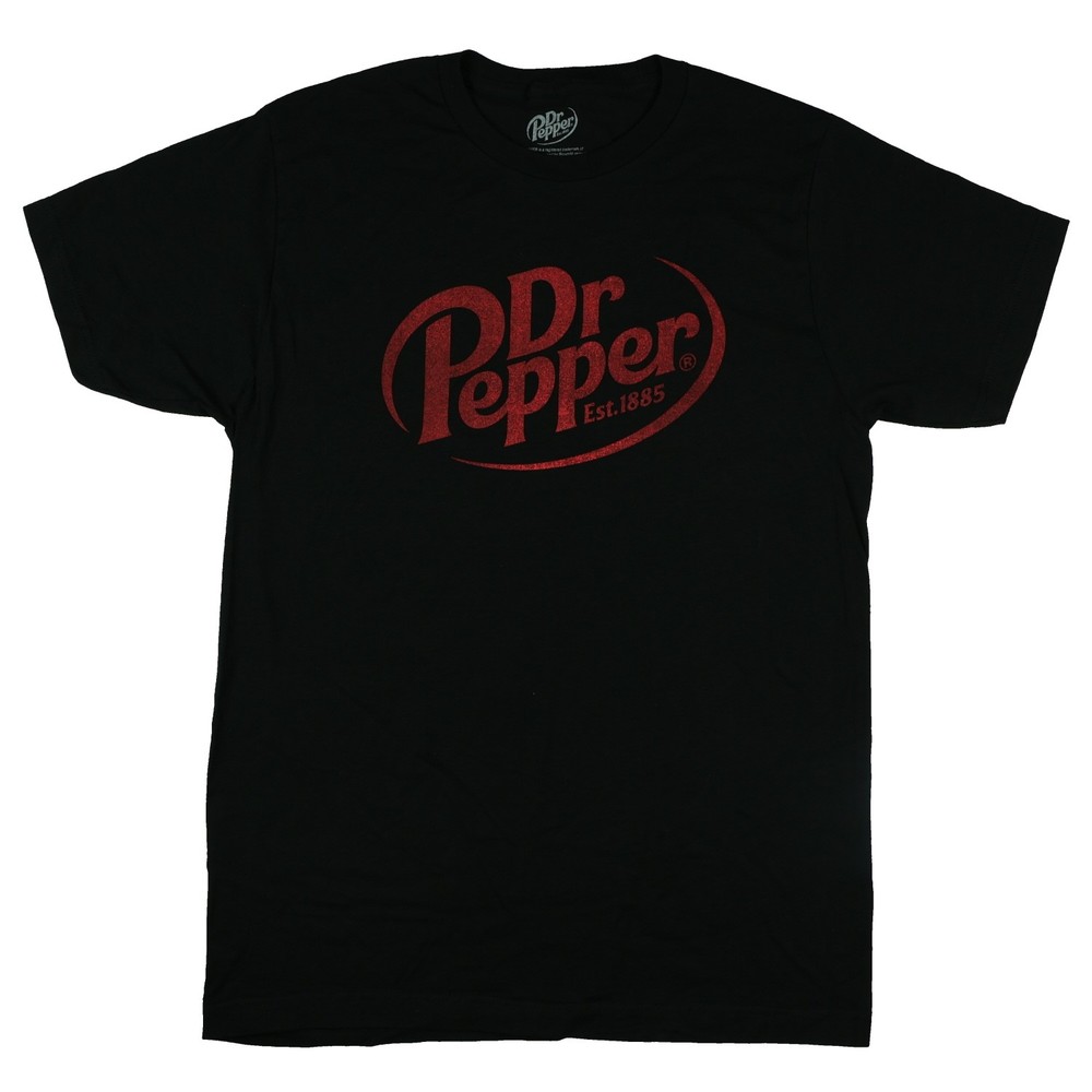 Dr Pepper T-Shirt Men’s Cherry Soda Logo Design Graphic Print Tee