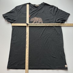 Marine Layer Re-Spun T Shirt Men’s Large Black California Surfing Bear Graphic