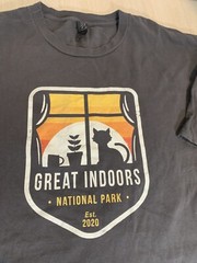 Men’s ‘Great Indoors National Park 2020’ T-shirt Gray Used Size 2XL