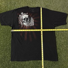 Y2K No Boundaries Skull Shoulder Graphic T-Shirt Size XL