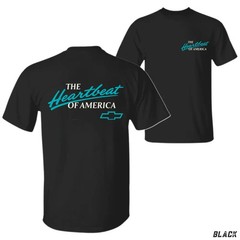 Chevrolet Heartbeat of America T-Shirt, Vintage Script & Bowtie Logo Print