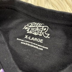 Street Fighter Men’s XL Black Large Scale All Over Graphic Tee Brisco Brands
