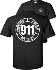 911 Dispatch T-Shirt 911 Operator, Fire EMS Police Circle