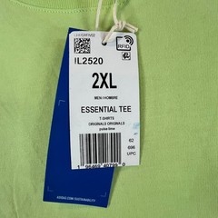 Adidas Essential Tee Mens 2XL Pulse Lime Green Trefoil Logo IL2520 NWT