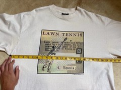 Vintage 90s Dockers Lawn Tennis Graphic Tee Shirt 1993 Levi Strauss Co
