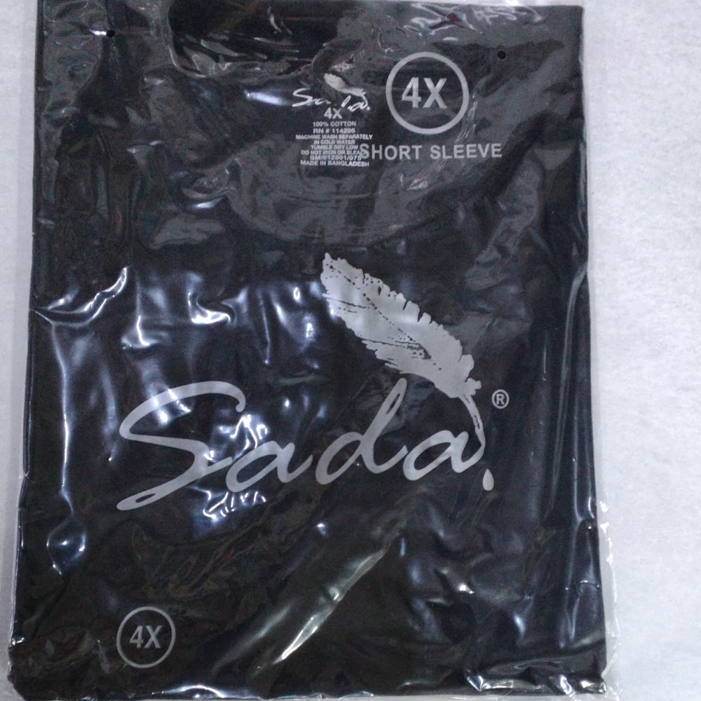 Sada Men’s Black 4X Cotton Knit T-Shirt Short Sleeve Crew Neck