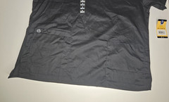 WonderWink Scrub Shirt Men’s X Large Black Utility Pockets Medical Uniform