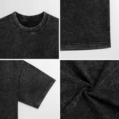 230GSM Heavyweight 100% Cotton Washed Vintage T-Shirt Oversized Streetwear Unise
