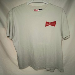 Vtg Budweiser Tagged Shirt 90s Maybe 80s 2XL Thin Distressed King Of Beers White