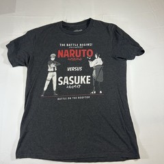 Naruto Vs Sasuke T-Shirt 2007 (Mens Size M Large) Shippuden Anime Versus Ripple
