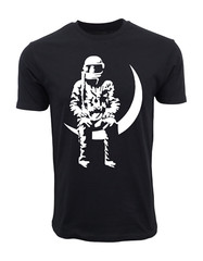 MENS ANGELS AND AIRWAVES TO THE MOON T SHIRT BLACK