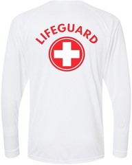 Lifeguard Moisture Wicking Long Sleeve T-Shirt 100% Polyester Performance Shirt