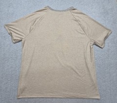 Coofandy Men’s XXL Khaki Oatmeal Heather Short Sleeve Henley Stretch Shirt