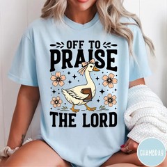 Cottagecore Christian Shirt Praise The Lord Duck Tee Faith Aesthetic Gift