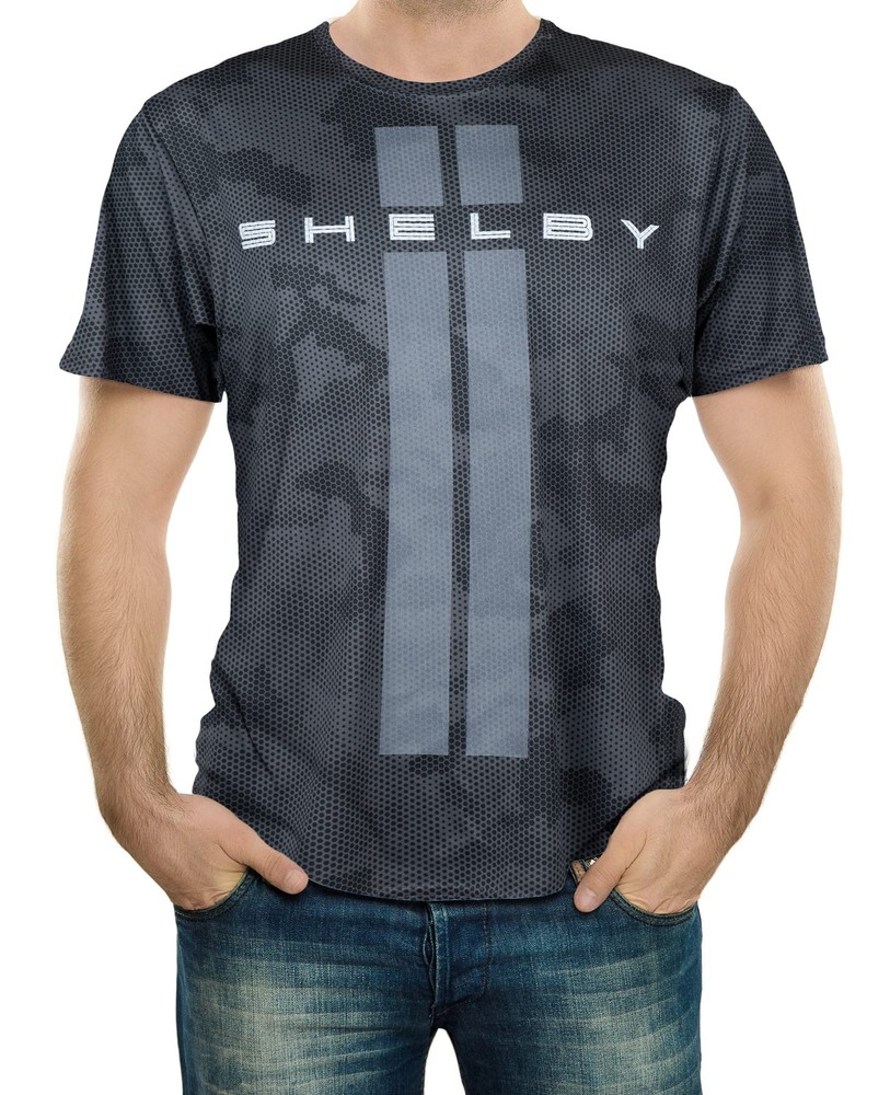 Shelby Camo Carbon Fiber Design T-Shirt – Moisture Wicking, 100% Polyester In…