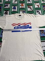 Screen Stars Best Clinton Gore Political Graphic White Men’s L Crew Neck T-Shirt