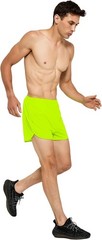 DEMOZU Men’s 3 Inch Neon Running Shorts Bright Workout Gym Large, Yellow