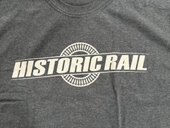“Historic Rail” Gray / Ash T-Shirt – Size L – Electric Model Train Collector