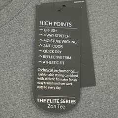 Solaris Active Men’s Short-Sleeve T-Shirt M Gray Solid Elite Zon Tee NWT