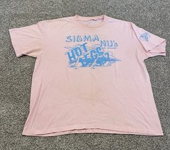Vintage 80s College Rush Shirt Sigma Nu’s 4th Annual Hot Legs 87’