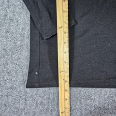 Mens Black Long Sleeve Turtleneck Shirt Minimalist Layering Top Size M L