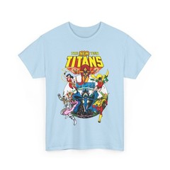 New Teen Titans T-Shirt – George Perez Art – DC Comics – Cyborg, Raven, Starfire
