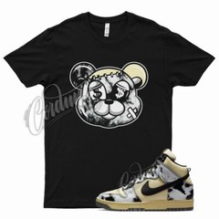 Black STITCH T Shirt for N Dunk High 1985 Black Acid Wash Yellowed Aged White