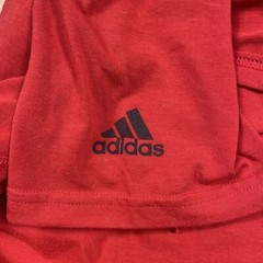 Adidas T Shirt Adult L Red Performance Athletic Training Workout Gym Tee Mens