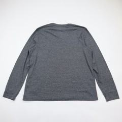 Apt 9 Premier Flex Henley Shirt Mens Large Heather Gray Soft Cotton Blend LS