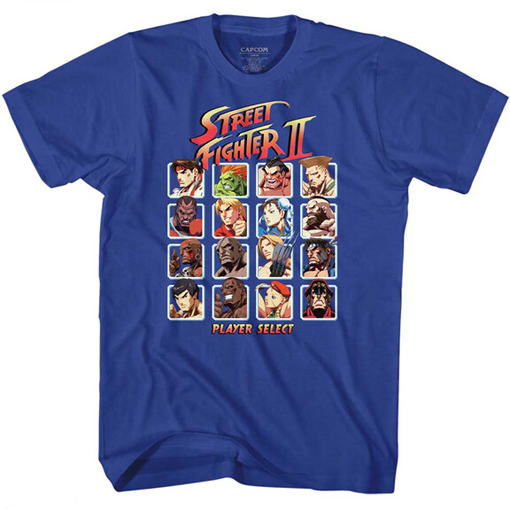 Street Fighter Capcom Video Game Fighter Blocks Player Select Men’s T Shirt