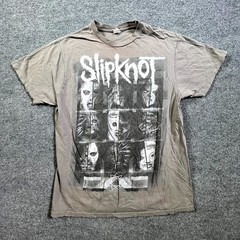 Vintage Bay Island T-Shirt Men’s L Gray Cotton Slipknot Band Graphic Rock Music