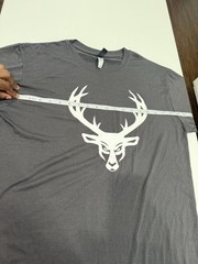 Bucked Up Gray USA Graphic Logo Crew Neck Short Sleeve Men’s T-Shirt Size L