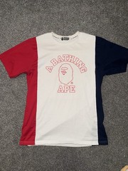 BAPE FW19 College Mix Color Tee Size Medium