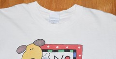 VTG Dog T Shirt No Bones About It Dogs Make the Best Friends Dog Bone Cheerful L