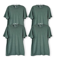 Gildan Soft Style Short Sleeve T-shirt Size Medium Heather Green – 4 Shirts NWOT