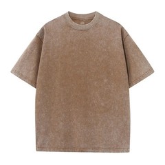 Oversized Washed T-Shirt Mens 100% Cotton Gym Fitness Loose Drop Shoulder Tee