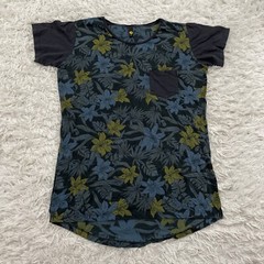 LOST Shirt Men M Slim Floral Black Skate Surf Island Hawaiian Y2k Pocket Tee M