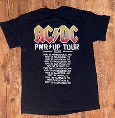 AC/DC POWER UP TOUR Black 2025 Concert T-SHIRT-SIZE Men’s S/M 2 Sided