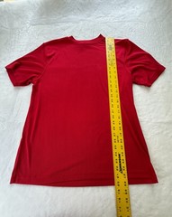 Tulliano Men’s Large Red Ribbed Mock Neck Short Sleeve Stretch T-Shirt