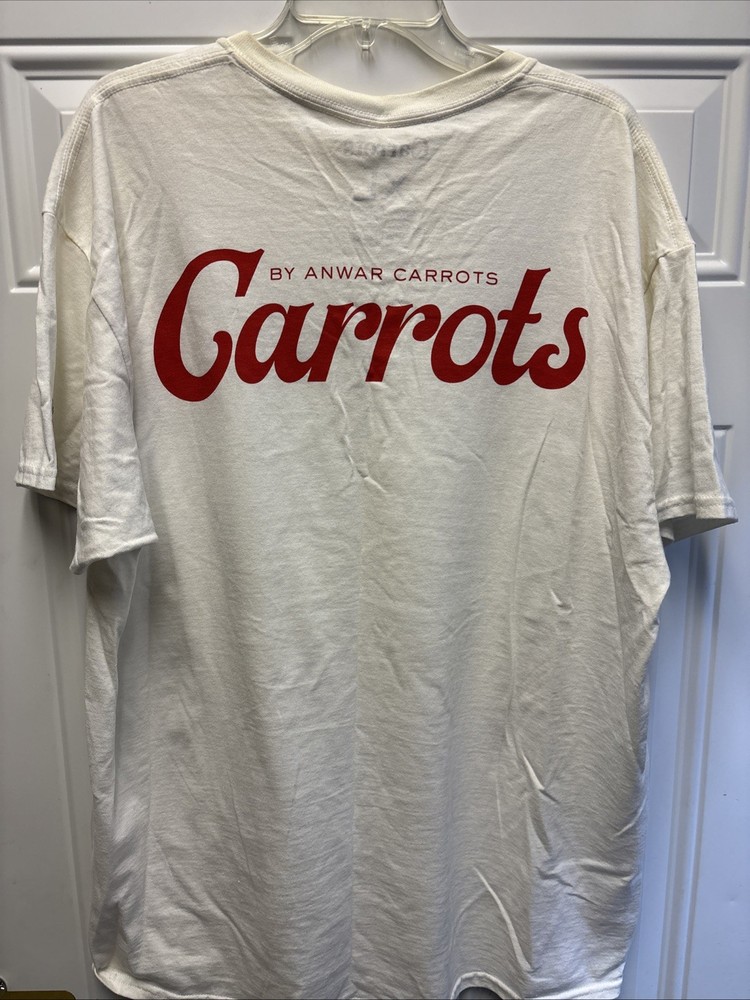 Carrots by Anwar Carrots Coca-Cola Style Logo T-Shirt White Red Graphic Men’s XL