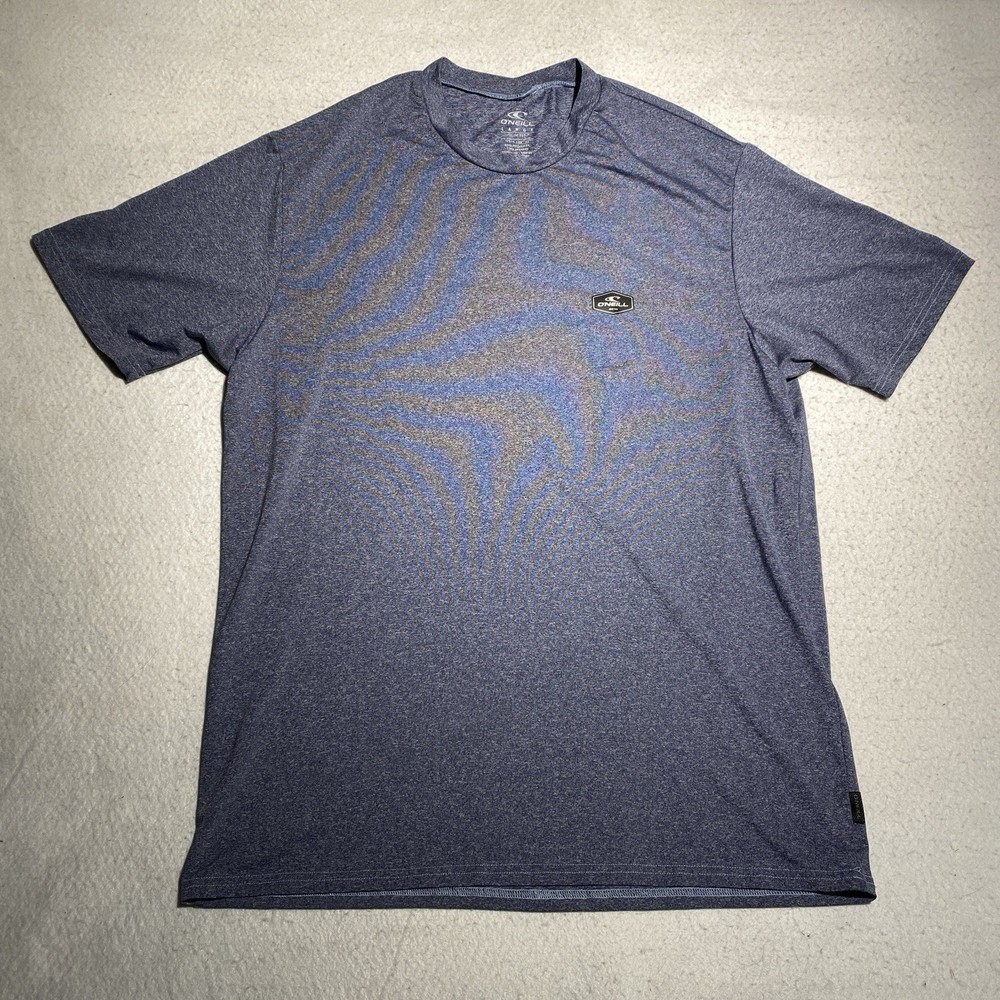 O’Neill Swim Shirt Men’s Large Blue Slim Fit Short Sleeve Surf Surfing