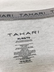 Tahari Shirt Mens XL White V Neck Lightweight Basic Tee Short Sleeve Summer Top