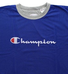 Champion Men’s Big & Tall Reversible Mesh Jersey & Knit Tee Shirt, Script Logo