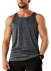 Mens Gym Tank Shirts Sleeveless Muscle Top Quick Dry Workout Fitness Sports Vest