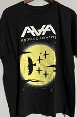 Angels & Airwaves AVA Band Shirt XL Black Graphic Tee Moon Logo Rock Music