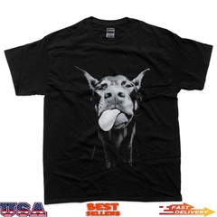 Confident Doberman With Playful Tongue-Out Attitude T-Shirt