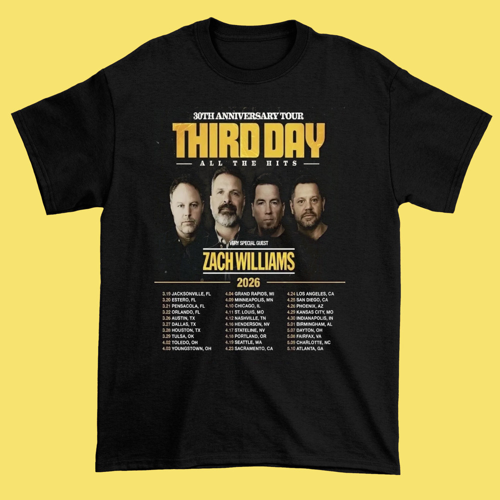 Third Day Band Tour 2026 Black Cotton Shirt All size S-5XL BS1378