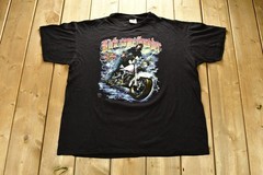 Harley Davidson T-Shirt 1980s Single Stitch 1Pc Black USA Free Ship