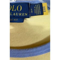 Polo Ralph Lauren Ringer T-Shirt Mens L Yellow Blue Polo 1967 Spell Out LOGO