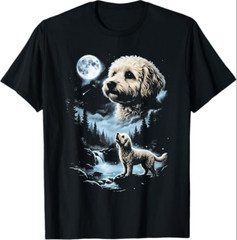 Maltipoo Howling to the Moon T-Shirt